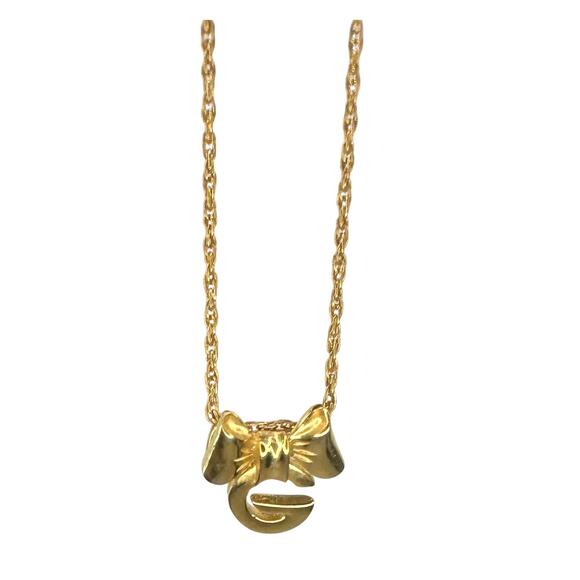 Givenchy G with Big Bow Gold Plated Necklace - Picture 4 of 10